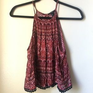 Boho Halter Crop Top